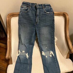 Curve-hugging Abercrombie jeans